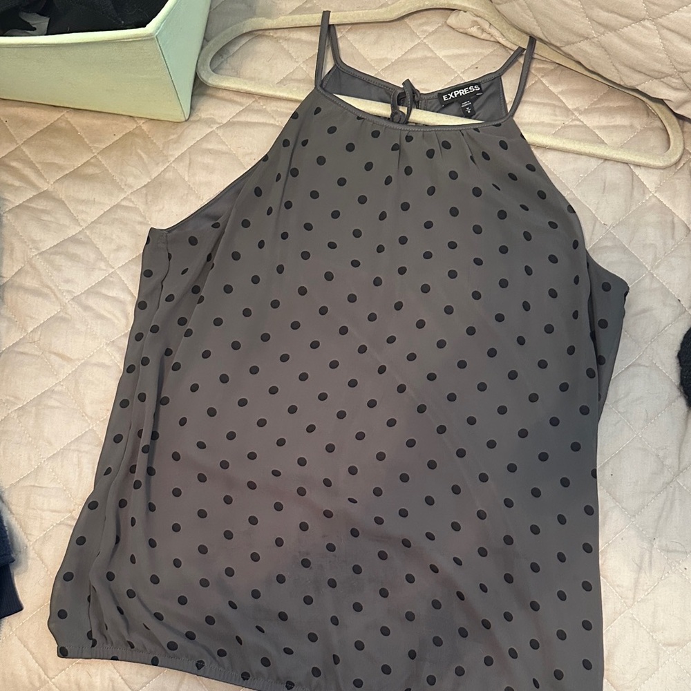 Express Charcoal Polka Dot Camisole